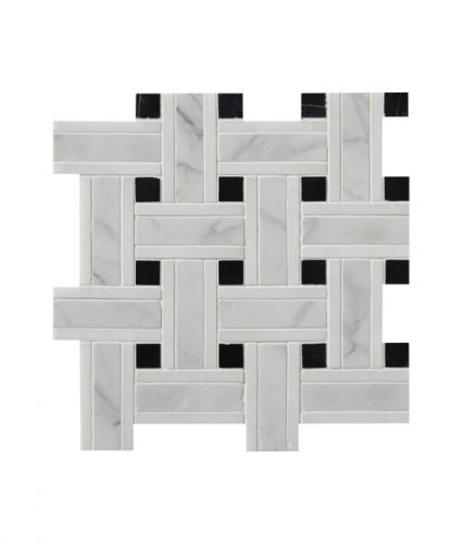 Ca Pietra Zen Marble Grand Basket Weave Marble Mosaic